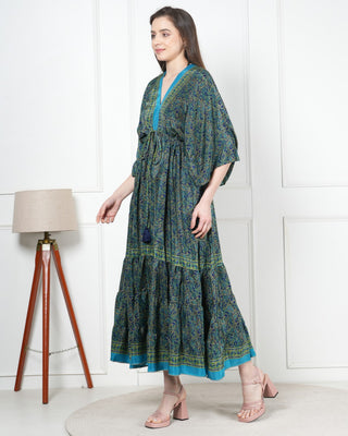 Comfortable long silk dress