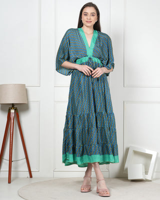 Comfortable long silk dress