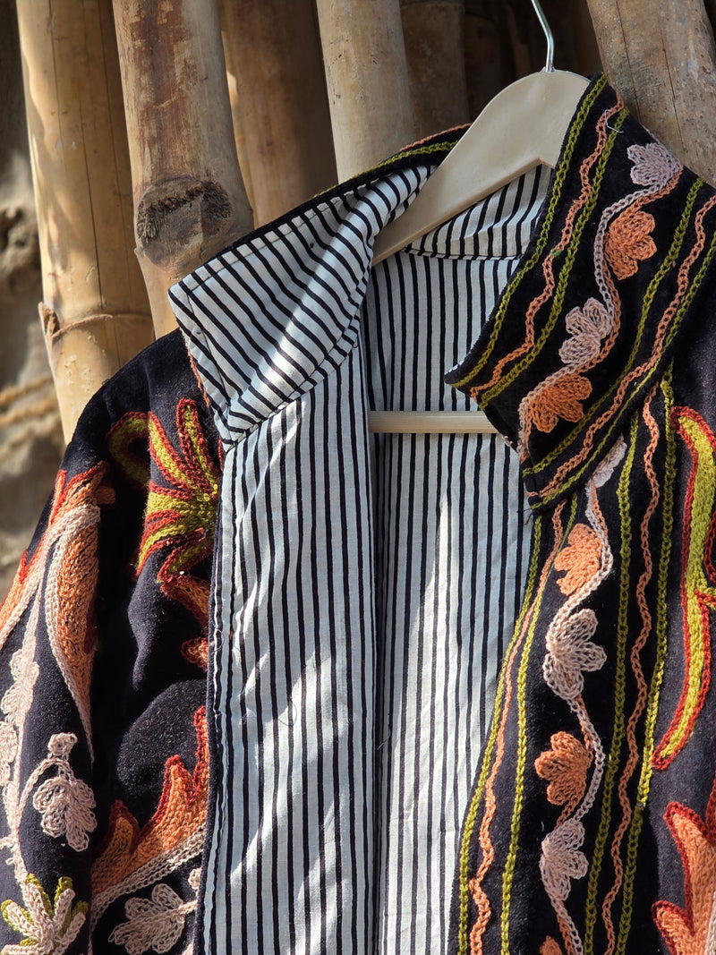 Jaipur hand embroidery velvet jacket