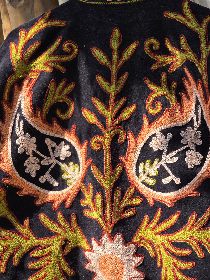 Jaipur hand embroidery velvet jacket