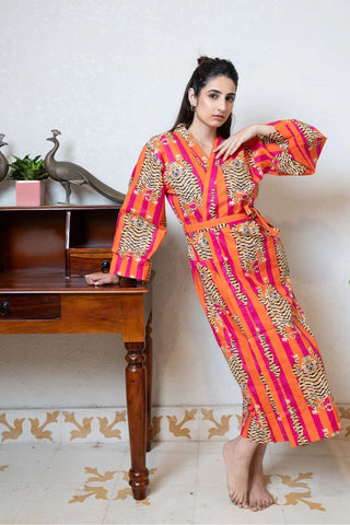 Wrap Yourself in Elegance Handcrafted Cotton Kimono Robes