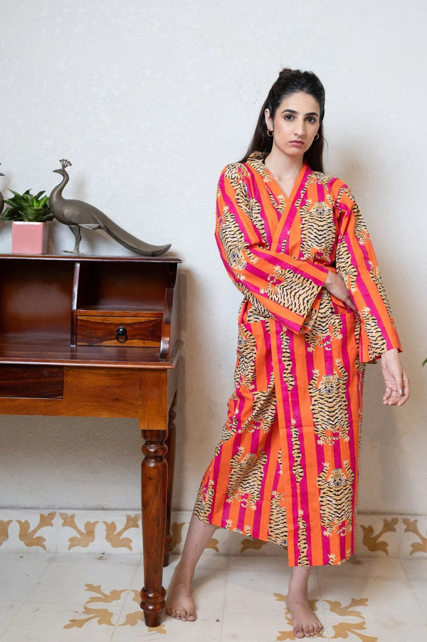 Wrap Yourself in Elegance Handcrafted Cotton Kimono Robes