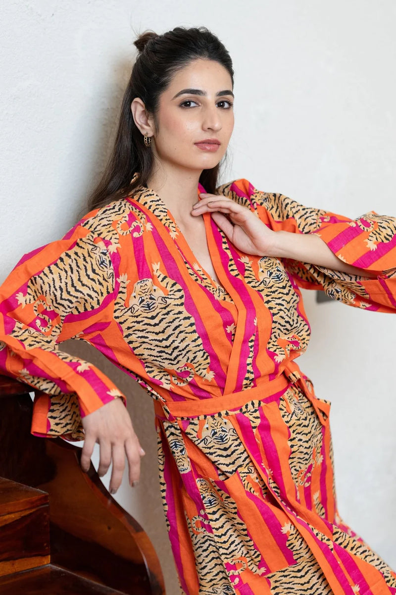 Wrap Yourself in Elegance Handcrafted Cotton Kimono Robes