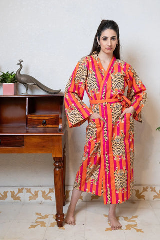 Wrap Yourself in Elegance Handcrafted Cotton Kimono Robes