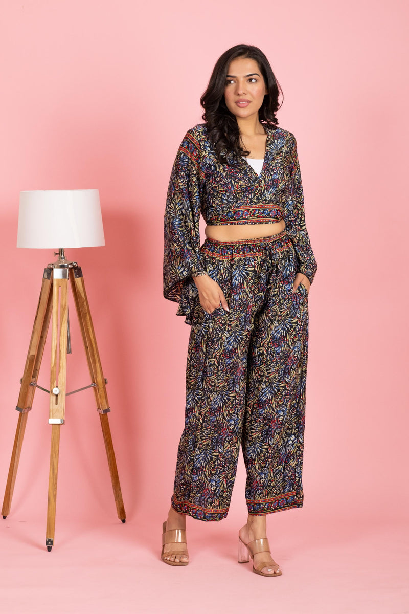 Comfortable silk crop top