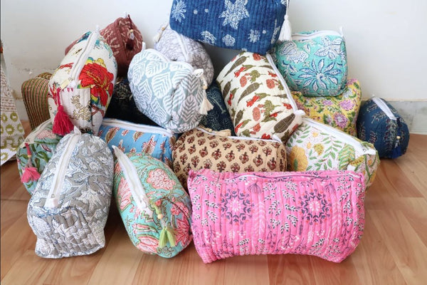 assorted toiletry pouches for your daily use