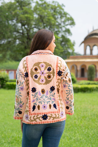 Long floral suzani embroidery jacket