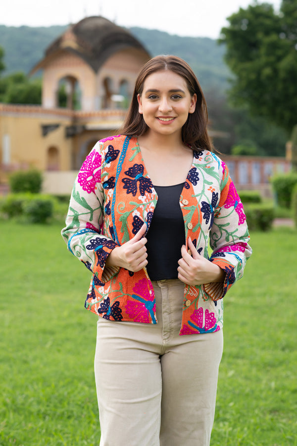 Vintage Suzani Embroidered Jacket