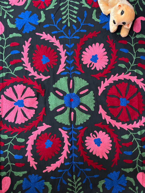 Cultural Comfort Suzani Kantha Throw Quilt, handmade kantha quilts