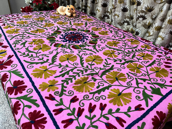 Textile Tradition Suzani Kantha Heritage Quilt, handmade kantha