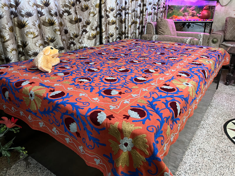 Vintage Vibes Suzani Kantha Floral Quilt, home decor