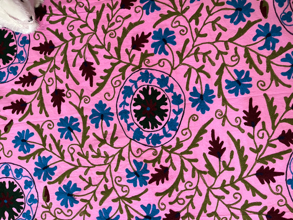Vintage Vibes Suzani Kantha Floral Quilt, home decor