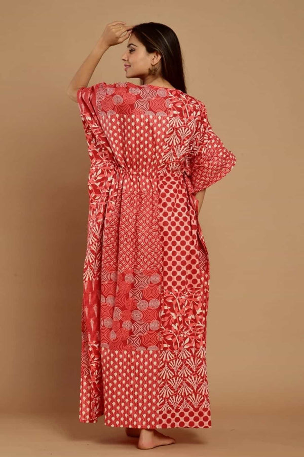 Cotton Kaftan Dress Nightwear Gown