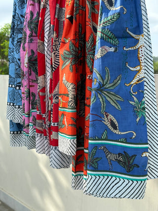 Artful Drapes: Handcrafted Cotton Pareo Scarves