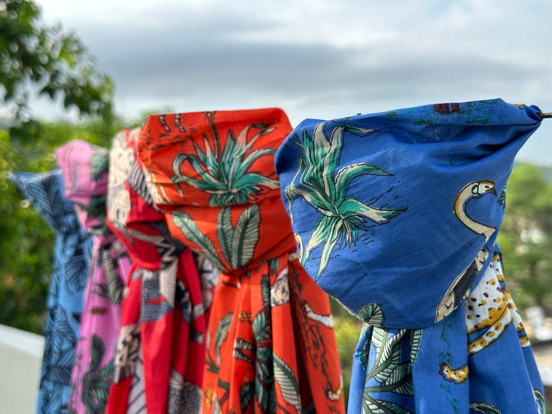 Artful Drapes: Handcrafted Cotton Pareo Scarves