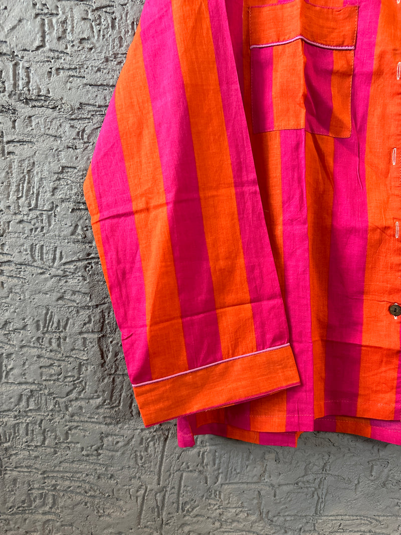 Handblock Cotton Pajama Set for Women – Soft Breathable Indian Nightwear – Handmade Jaipur Block Print Loungewear