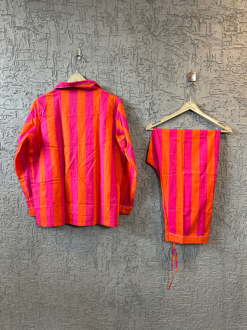 Handblock Cotton Pajama Set for Women – Soft Breathable Indian Nightwear – Handmade Jaipur Block Print Loungewear