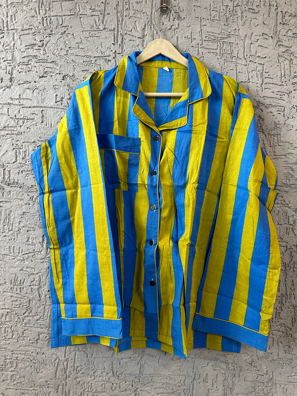 Cotton Pajama Set Jaipur Hand Printed | Indian Block Print Nightwear