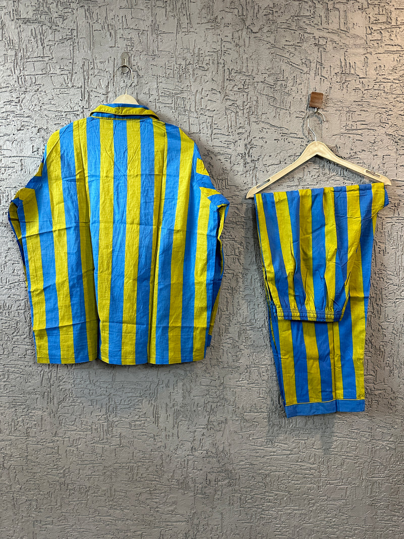 Cotton Pajama Set Jaipur Hand Printed | Indian Block Print Nightwear