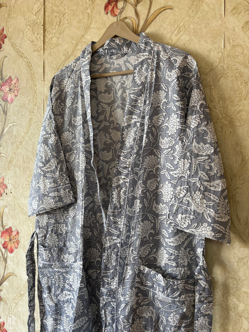 Floral Cotton Kimono robe