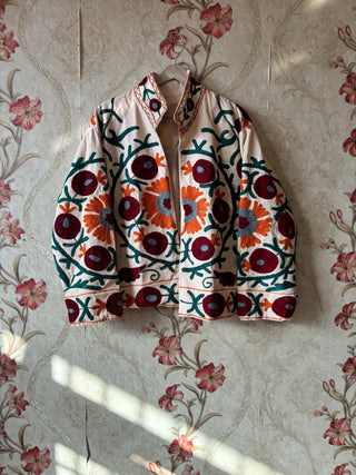 Vintage-inspired embroidered jacket