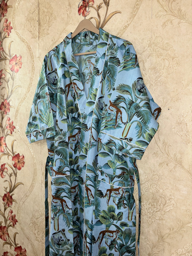 Floral Cotton Kimono Robe