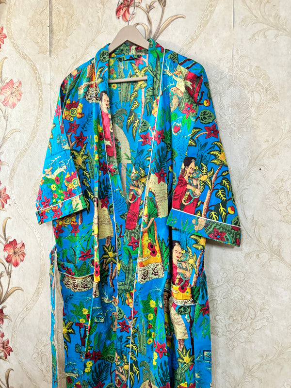Frida Kahlo Cotton Kimono Robe