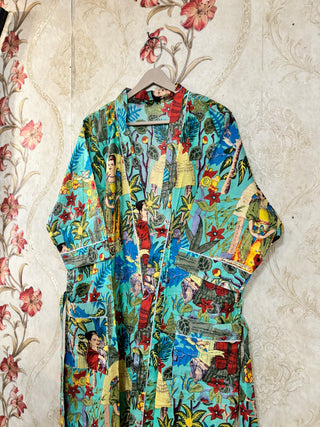 Frida Kahlo Cotton Kimono Robe