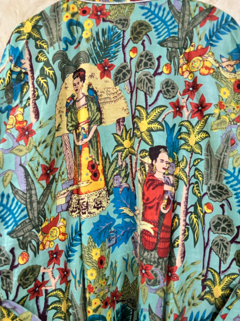 Frida Kahlo Cotton Kimono Robe