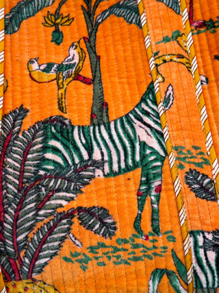 Safari Print Velvet Tote Bag