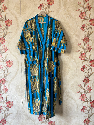 Handmade Tiger Cotton Robe