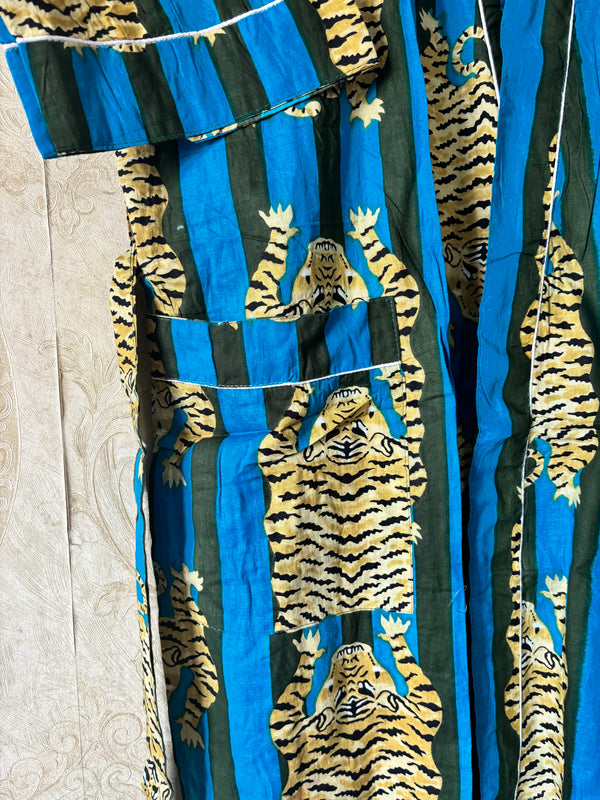 Handmade Tiger Cotton Robe