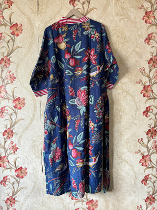 Handmade Floral Striped Robe