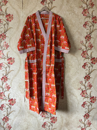 Cotton Floral Kimono Robe