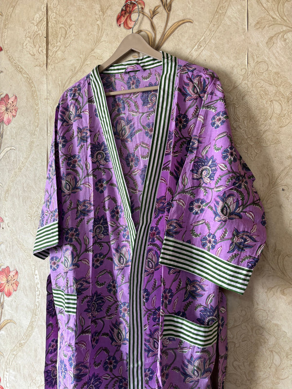Cotton Floral Kimono Robe