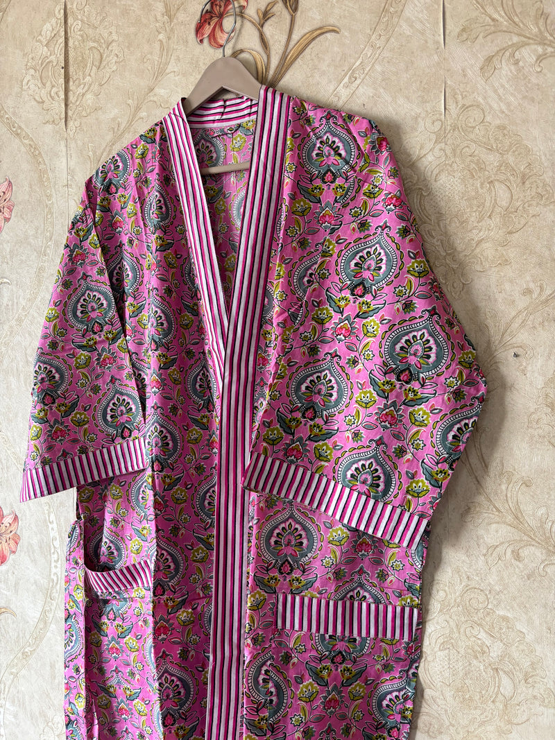 Cotton Floral Kimono Robe