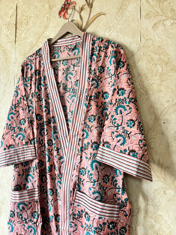 Cotton Floral Kimono Robe