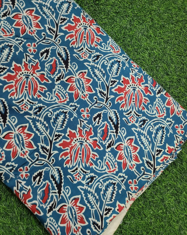Floral design block print fabic