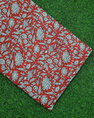 Floral design block print fabic