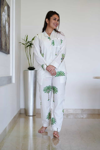 Luxurious Handcrafted palm print Pajama set