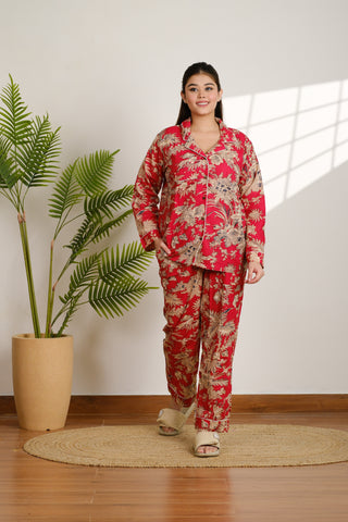 Floral Cotton Pajama Set