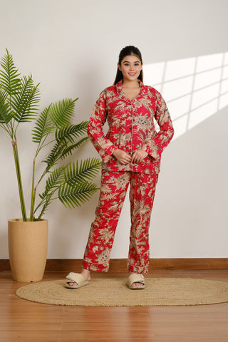 Floral Cotton Pajama Set