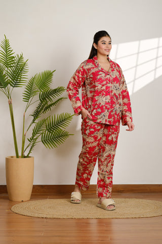 Floral Cotton Pajama Set