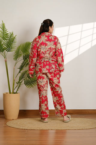 Floral Cotton Pajama Set