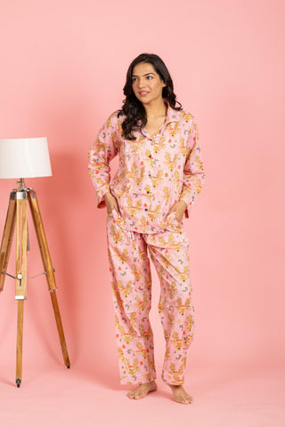 julebukk Pajama Set- light pink