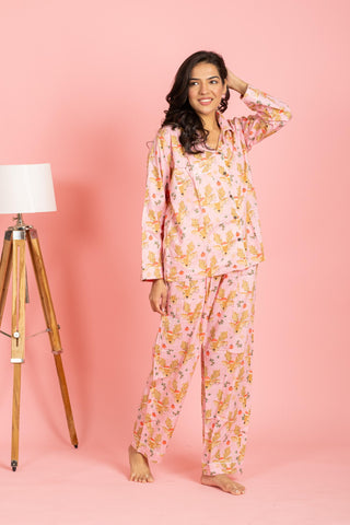 julebukk Pajama Set- light pink