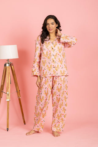 julebukk Pajama Set- light pink