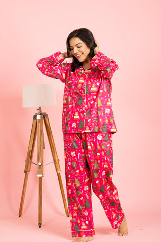 Christmas PJ's- Hot Pink