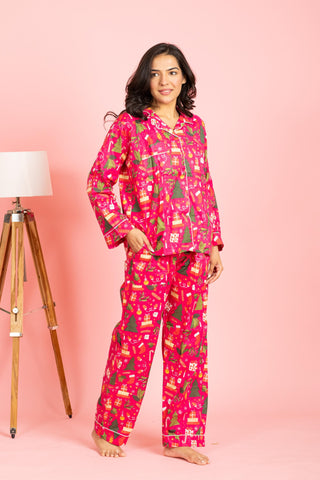 Christmas PJ's- Hot Pink