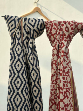 Block Print Cotton Pareo Scarves